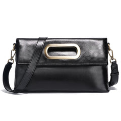 Vintage Genuine Leather Crossbody Handbag – Large Capacity Designer Shoulder Bag for Women, All Seasons