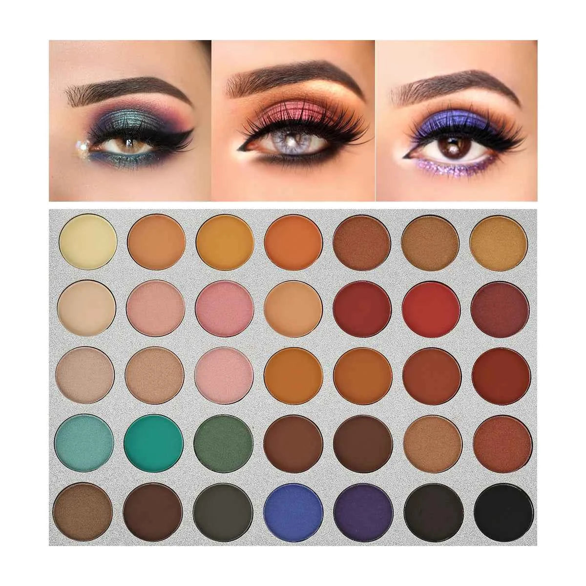 35 Color Professional Eyeshadow Palette – High Pigment Matte, Shimmer & Glitter Essentials