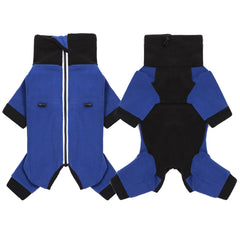 Fleece Dog Jumpsuit with Closed Belly – Warm Winter Overalls for Small Dogs (Cuttable Panel)