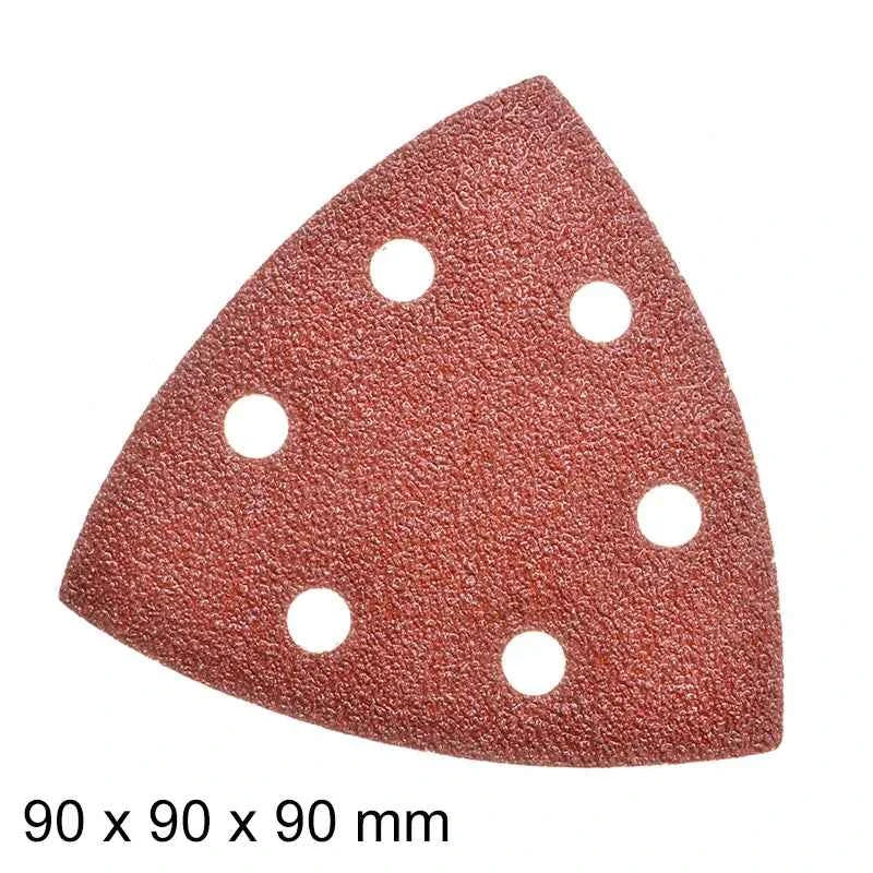 100pcs Triangular Sanding Discs 90mm | Hook & Loop Delta Sander Sandpaper Grit 40–400