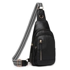PU Leather Sling Crossbody Chest Bag