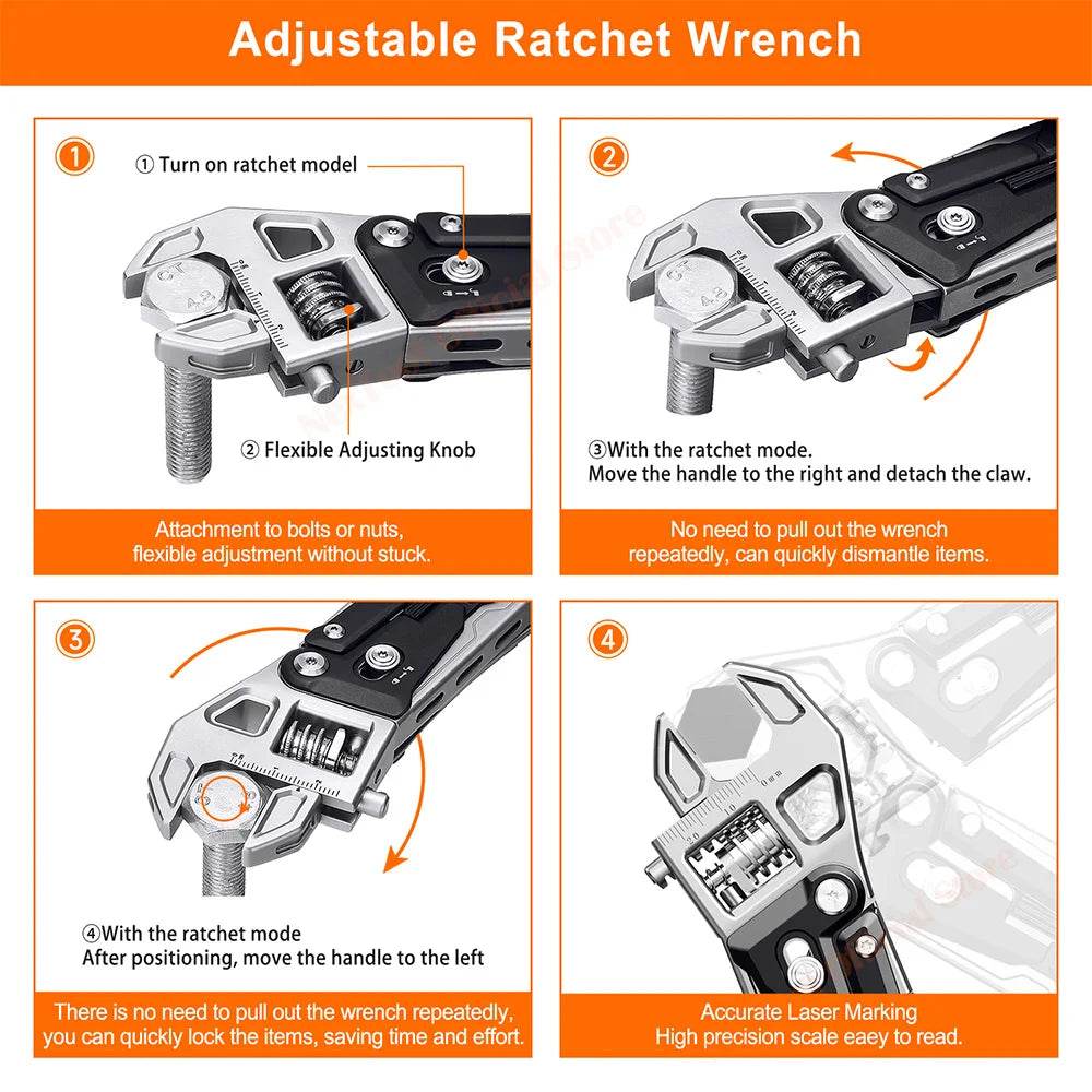 11-in-1 Multitool Wrench - SnaggIt