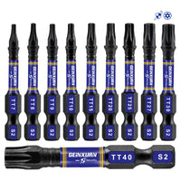 Security Torx Screwdriver Bit Set TT7–TT40 – Magnetic S2 Alloy Steel Impact Bits with Bit Holder