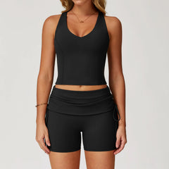 Women's 2-Piece Yoga Set | High Waist Leggings & Sports Bra Workout Tracksuit Gym Activewear