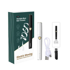 Professional Rechargeable Precision Trimmer – Aluminum Alloy Dual Edge Blade System for Painless Nose & Ear Grooming