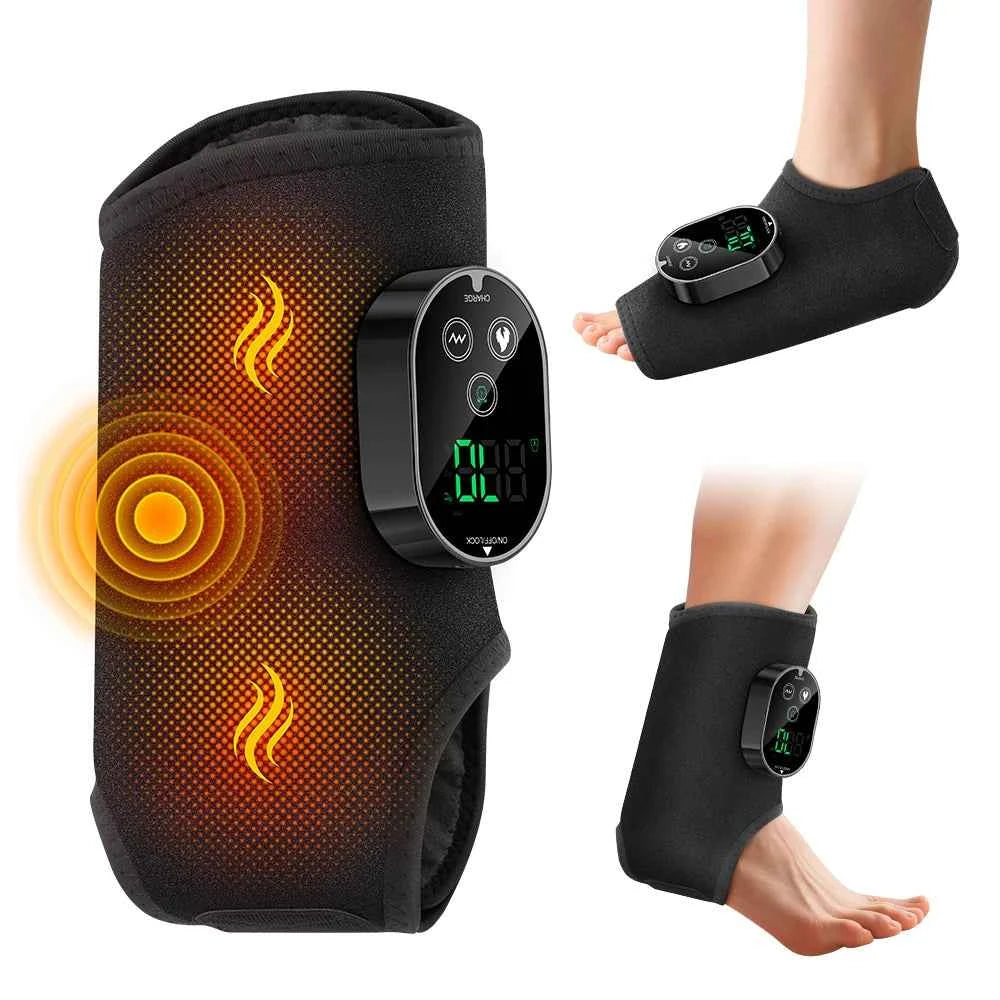 Electric Heating & Vibration Foot Massager – Adjustable Ankle & Joint Therapy Wrap