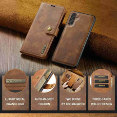 Detachable Magnetic Leather Wallet Case for Samsung Galaxy A Series by Snagg A Wallet Case