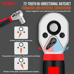 1/4" & 3/8" Ratchet Socket & Torque Wrench Set – Cr-V Steel Sockets & Screwdriver Bits for Automotive & Home Repair