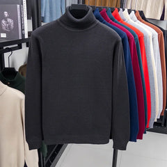 Men’s Premium Slim-Fit Turtleneck | Autumn/Winter Heavy-Duty Knitted Pullover