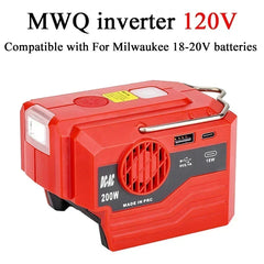 120V Portable Power Inverter & LED Floodlight | Multi Platform Mobile Power Station