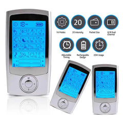 Digital TENS & EMS Muscle Stimulator – 16 Mode Dual Channel Therapy Device