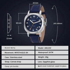 BERNY Mechanical Cushion Watch - SnaggIt