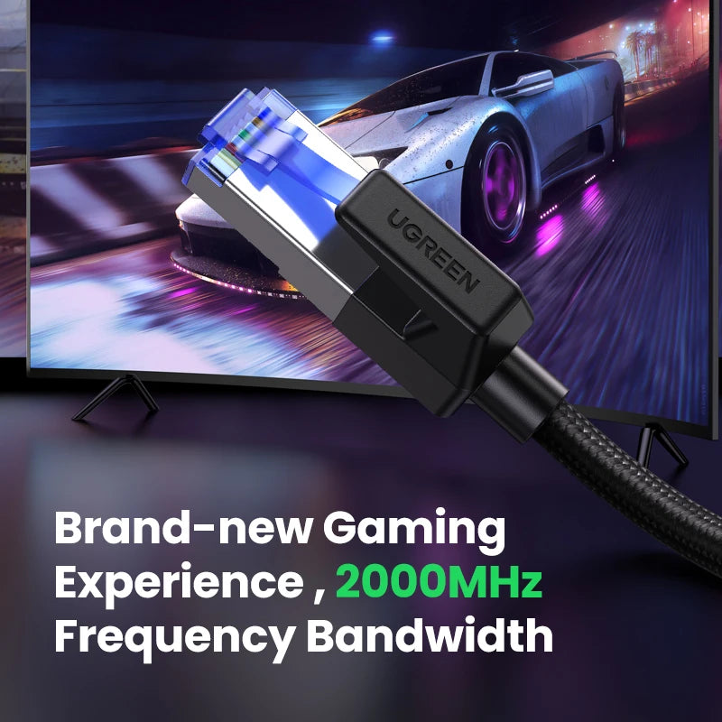 Cat8 Ethernet Cable – 40Gbps 2000MHz Braided LAN Cord for PC, Laptop & PS5 by Snagg A Network Cable