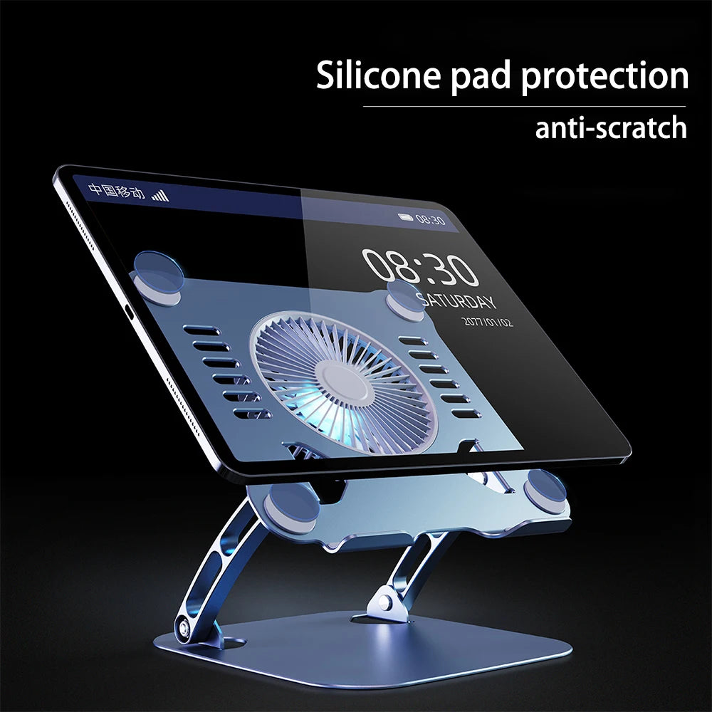 Aluminum Laptop Stand with Cooling Fan Adjustable Bracket for 11″–16″ Laptops by Snagg A Cooling Pad