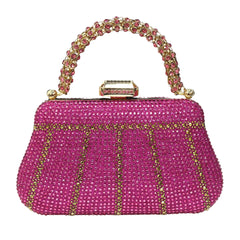 Exquisite Rhinestone Handle Evening Bag by Snagg It Purses