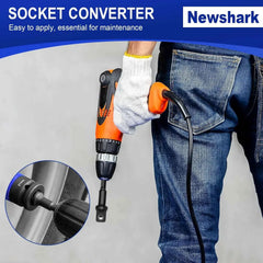 1/4 Hex Converter tools set, Quick Release Impact Bit Holders, 1/2 3/8 1/4-INCH Drive Female to 1/4-Inch Hex Adapter