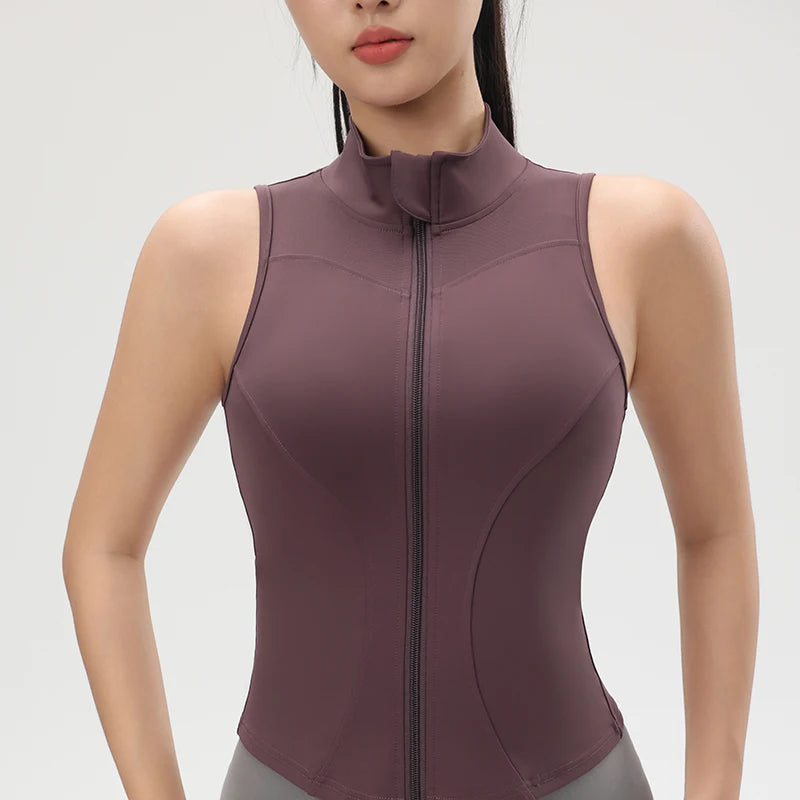 Women’s Shockproof Zipper Yoga Tank Top by Snagg A Tank Top