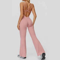 Women's Push-Up Sports Jumpsuit | Gym Tracksuit Yoga Suit Fitness Romper Stretch Bodysuit Activewear