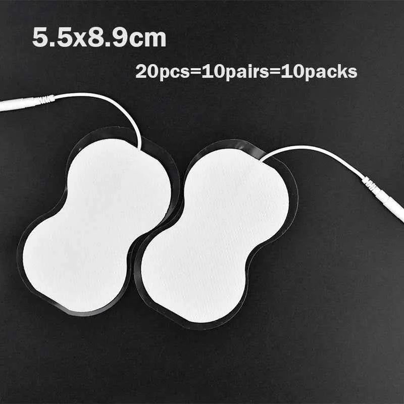 Reusable TENS/EMS Electrode Pads – Self-Adhesive Gel Therapy Patches (20–100 Pack)
