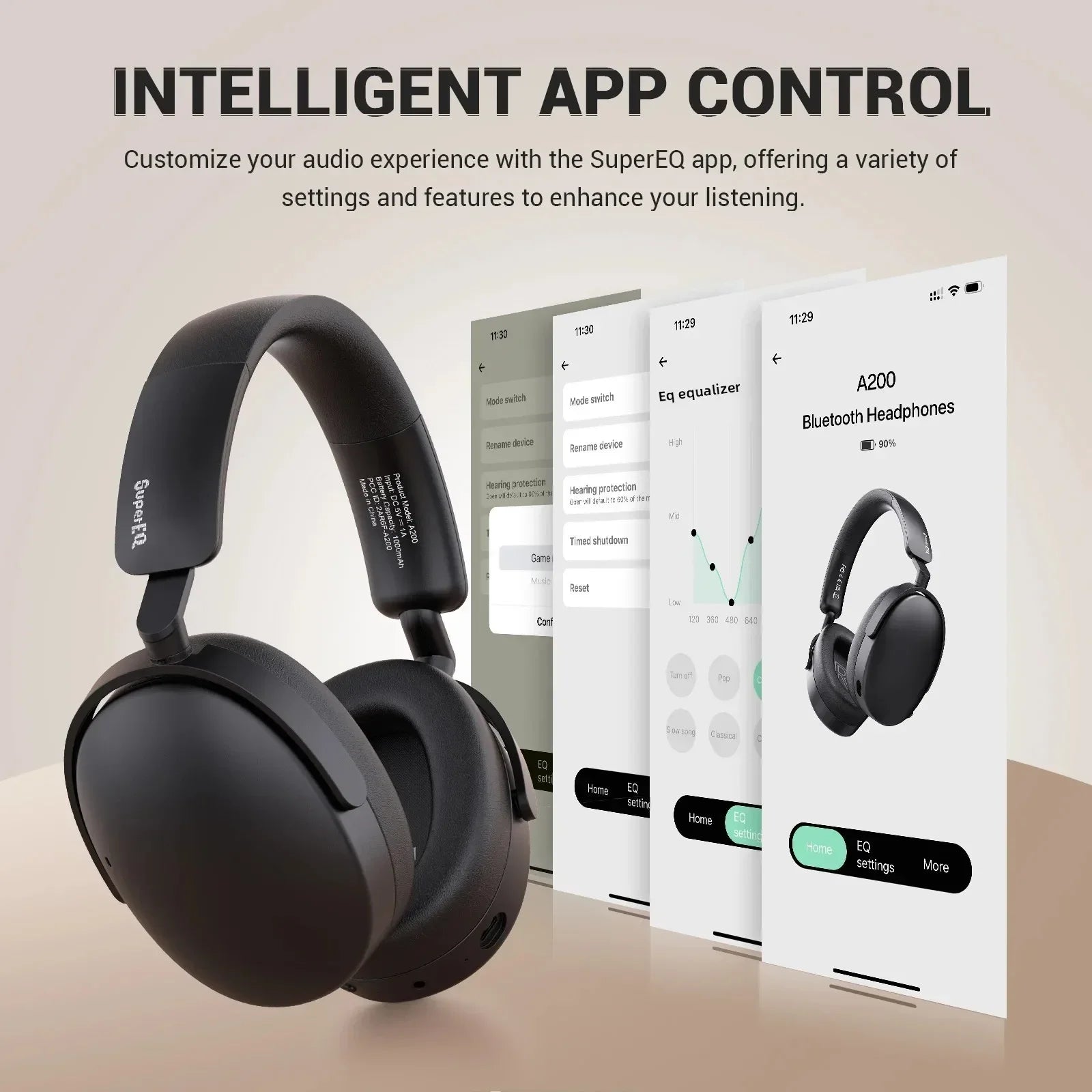 ANC Wireless Headphones | Bluetooth 5.4 Over-Ear Noise Cancelling Headset by Snagg A Headphone