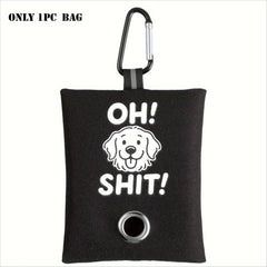 Funny "OH SH*T" Pet Waste Bag Holder | Durable Oxford Fabric Leash Dispenser