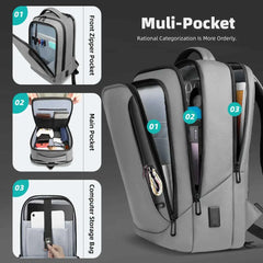 Large Waterproof Commute Backpack 15.6" – Business & College Daypack