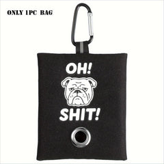 Funny "OH SH*T" Pet Waste Bag Holder | Durable Oxford Fabric Leash Dispenser