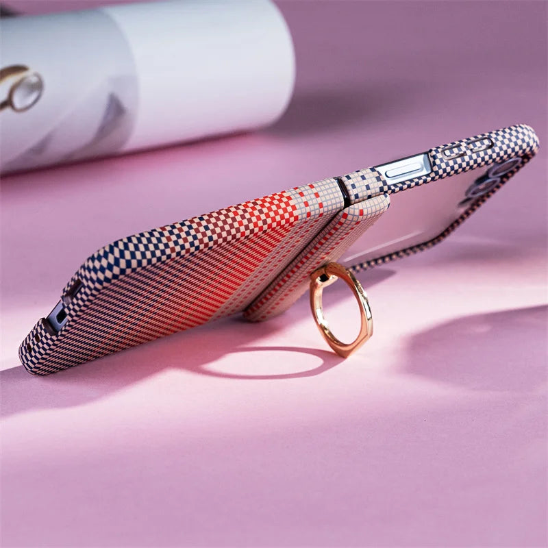 Carbon Fiber Texture Magsafe Case For Samsung Galaxy Z Flip 7 6 5 by Snagg A Phone Case