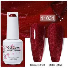 Professional 15ml HEMA & TPO Free Gel Polish – High-Performance Red & Multi Tone Semi Permanent Varnish