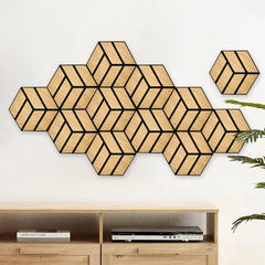Wood Grain Acoustic Panel Wall Stickers by Snagg A Wall Sticker