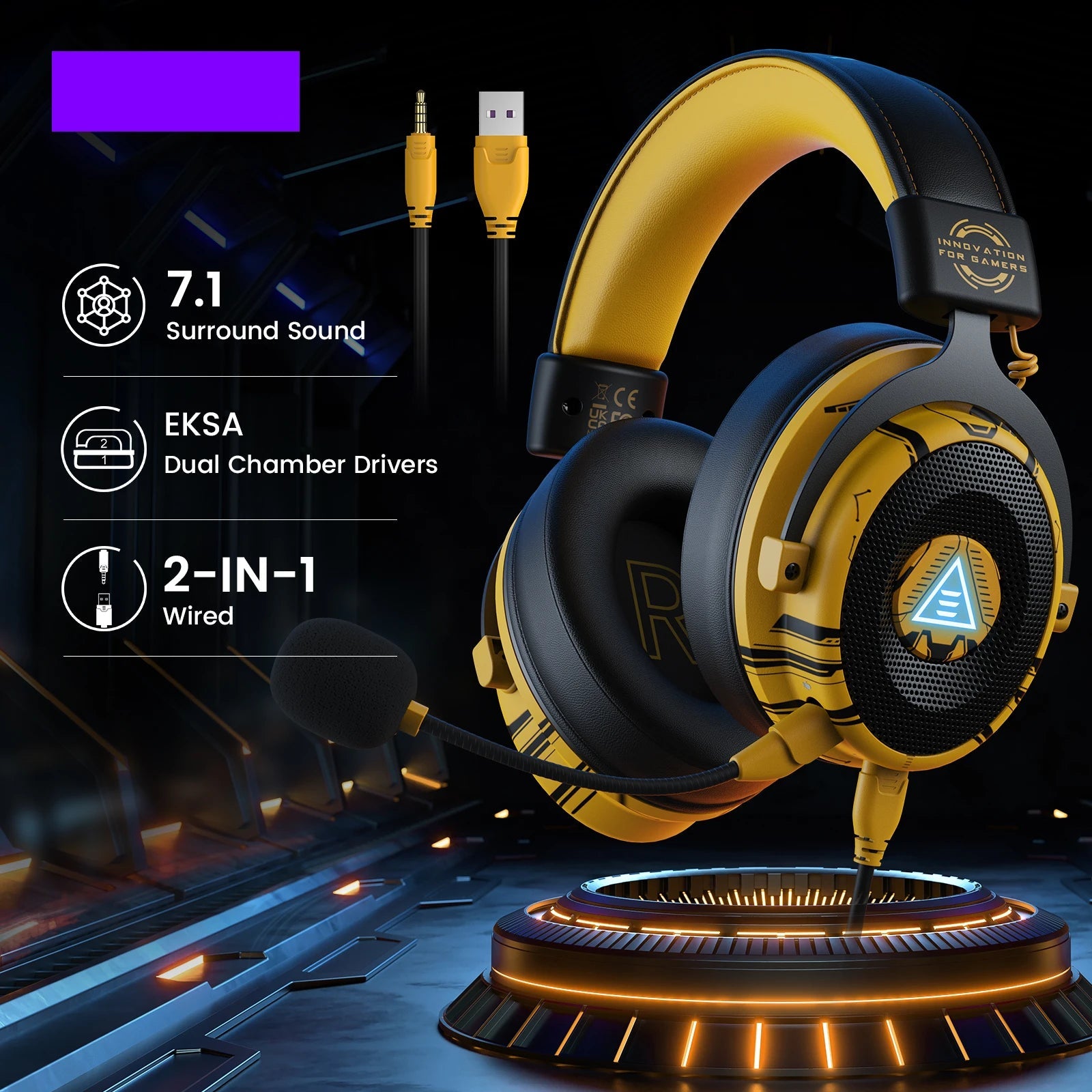 7.1 Wired Gaming Headset for PC, PS4, PS5 & Xbox by Snagg A Gaming Headset