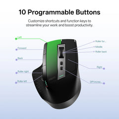 Multi Device Wireless Mouse | M+ Cross-Computer Technology & Precision Laser Navigation