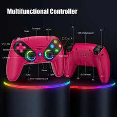G5 RGB Wireless Controller | Dual Vibration & Macro/Turbo for PS5 & PC