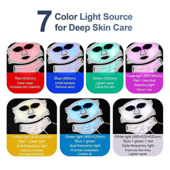 Silicone LED Face & Neck Mask – 7 Color Wireless Photon Light Therapy Device