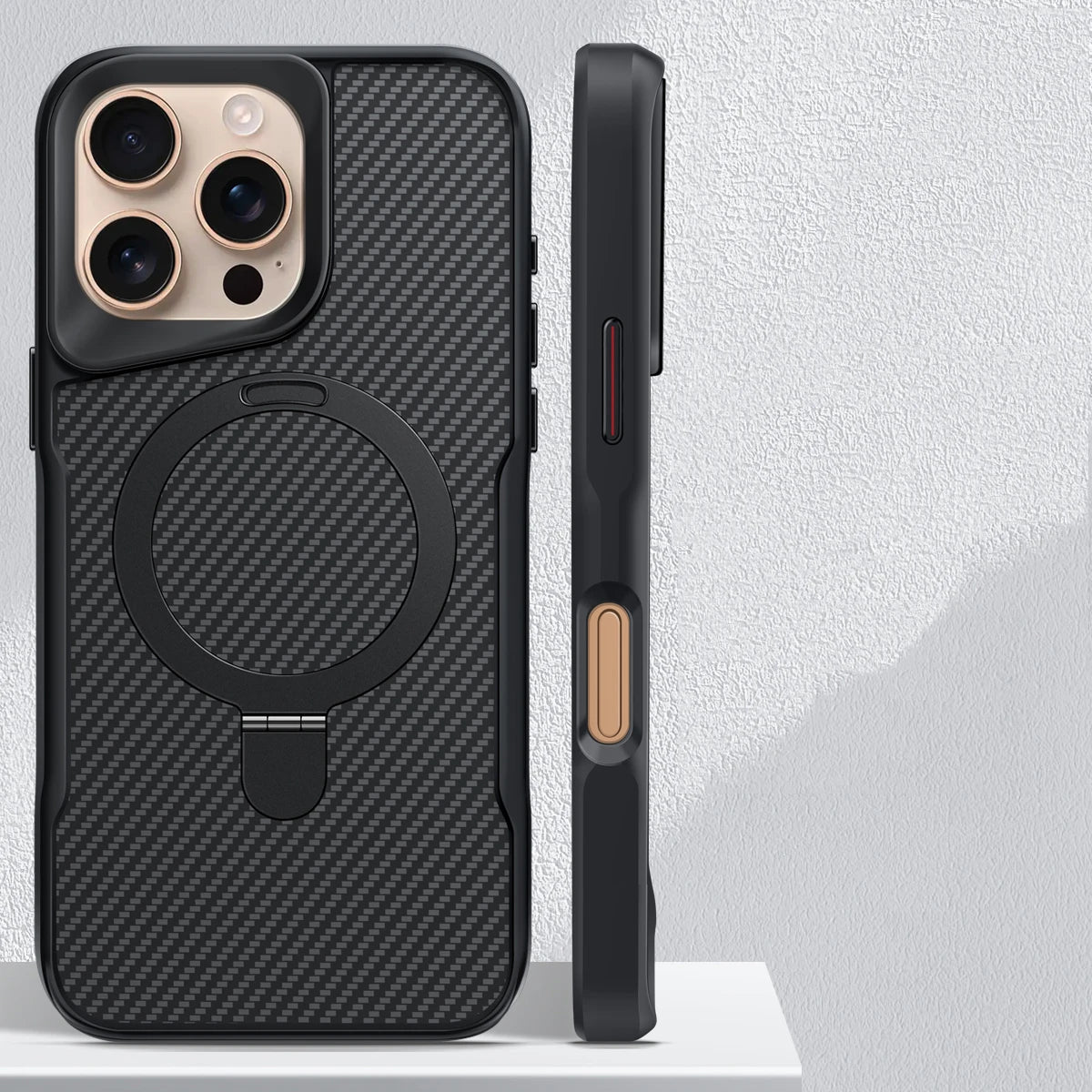 Carbon Fibre Pattern Magsafe phone case for iPhone 16 Series by Snagg A Phone Case