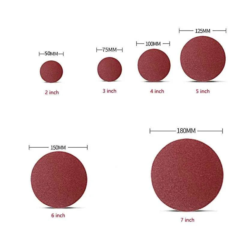 Hook & Loop Sanding Discs 2"–7" | 10/20/50pcs Random Orbital Sander Sandpaper 40–2000 Grit