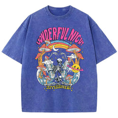 Wonderful Night Print Womans Streetwear T-Shirt