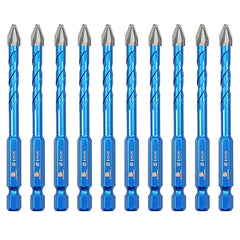 10 Pcs Hex Drill Bit Set 6/8/10mm Carbide Masonry Multifunction Drill Bit