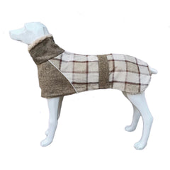 Reflective Windproof Dog Jacket – Thick Checked Winter Coat for Small to Large Dogs (Up to 3XL)