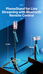 1.8M Bluetooth Remote Control Selfie Stick Tripod by Snagg A Tripod