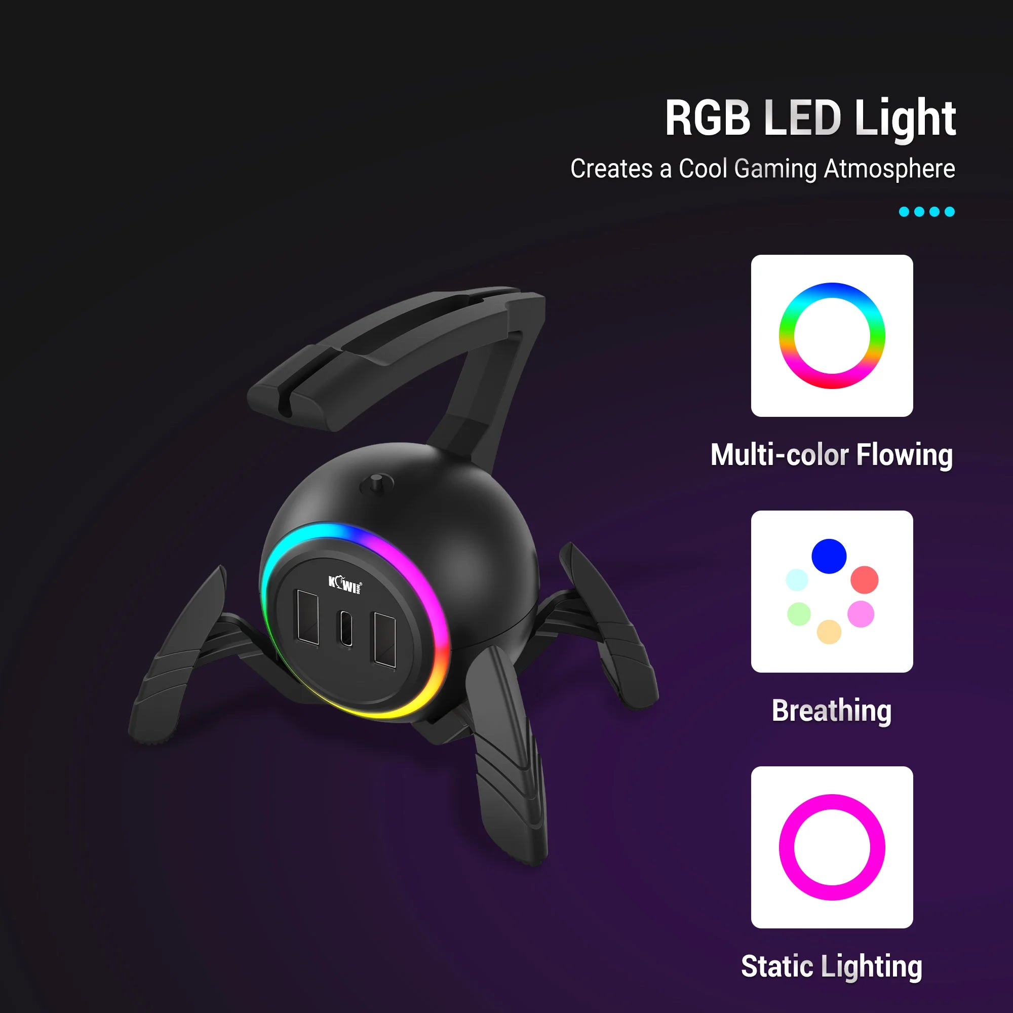 RGB Mouse Bungee Cable Holder for PC Gaming by Snagg A Mouse Bungee