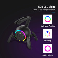 RGB Mouse Bungee Cable Holder for PC Gaming by Snagg A Mouse Bungee
