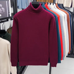 Men’s Premium Slim-Fit Turtleneck | Autumn/Winter Heavy-Duty Knitted Pullover