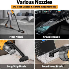 5 in 1 Handheld Electric Vacuum - High Power Portable Multi Surface Cleaner