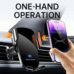 Wireless Car Charger Phone Holder by Snagg A Phone Holder