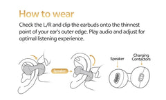 Open Ear Wireless Earphones – Hi-Res LDAC Bluetooth 6.0 Clip-On Sports Headphones with 40H Playtime by Snagg An EarBud