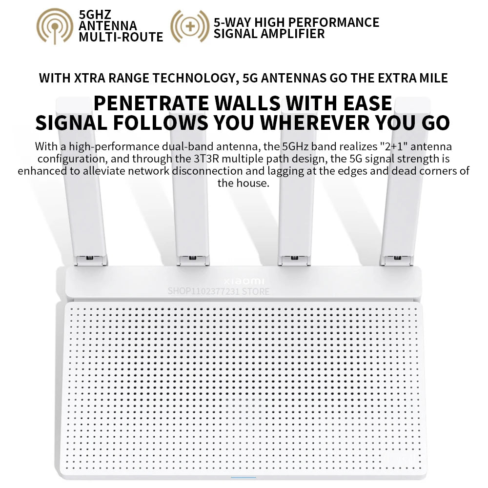 AX3000T WiFi 6 Router – Dual-Band 5GHz 160MHz with 1.3GHz Processor by Snagg A WiFi Booster