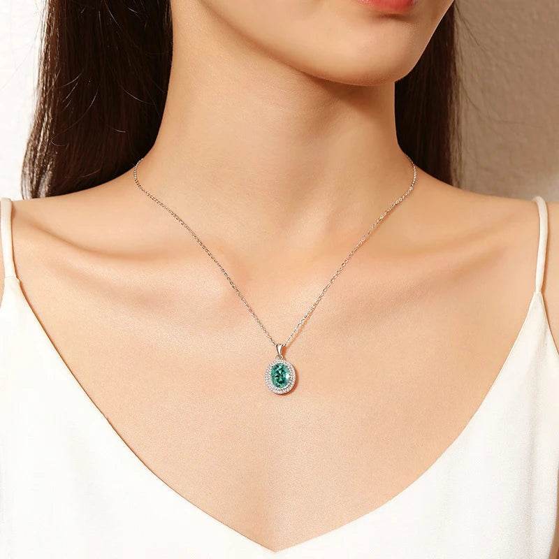 2ct Elliptical Moissanite Ring & Necklace Set - SnaggIt