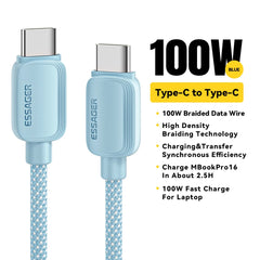 USB-C to USB-C Cable 100W 5A PD | Fast Charging for iPhone 15 Xiaomi Samsung Huawei Oppo MacBook iPad