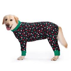 Dog Pyjama Jumpsuit for Medium & Large Dogs – Cosy Full-Cover Belly Recovery Suit (Cuttable Panel)
